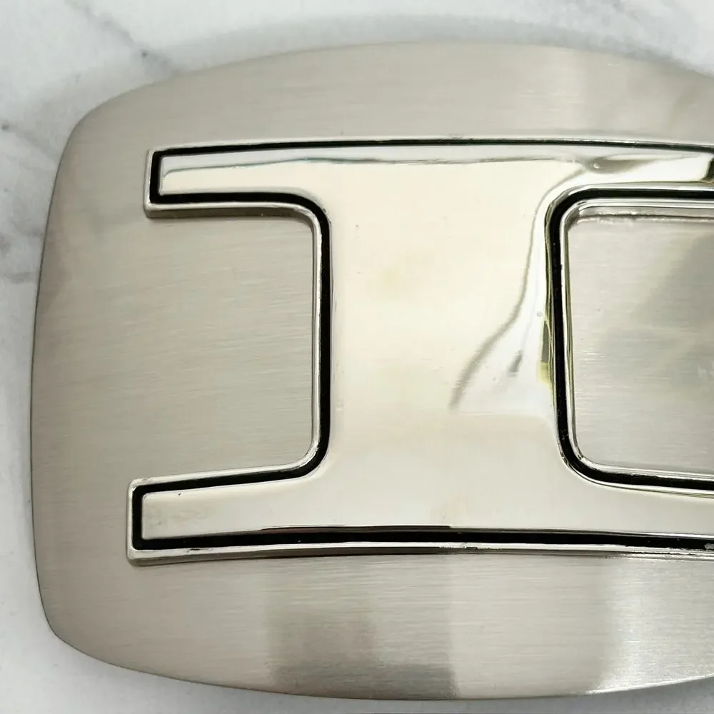 I Letter Initial Monogram Silver Tone Belt Buckle Western Style ✨